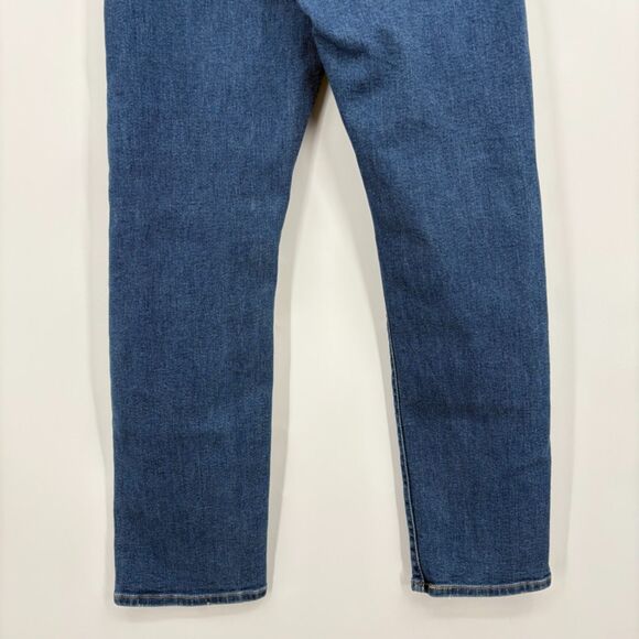 Levi's Wedgie Straight Button Fly Jeans, Sz 27, Medium Indigo Distressed Classic - Picture 6 of 8